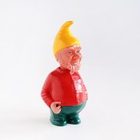 ドイツ製　ボビングドール　首振り人形　ドワーフ　小人　赤シャツ