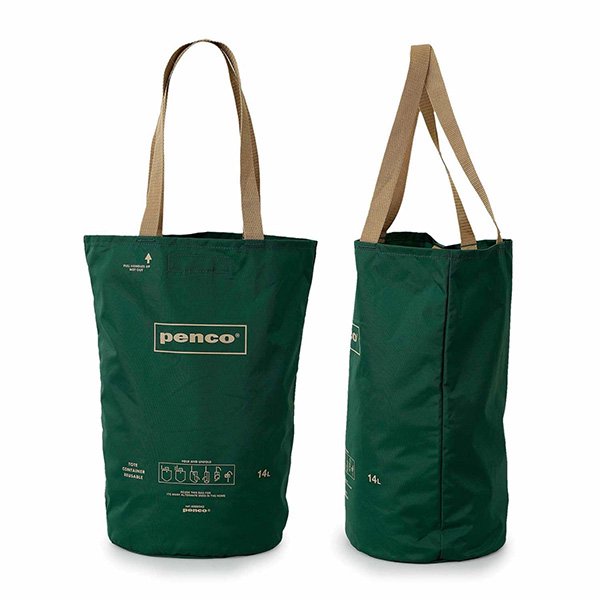 Penco ペンコ バケットトート ダークグリーン バケツ型バッグ 折りたためるエコバッグ -  かわいいと楽しいをお届けします。雑貨屋5cochi（ゴコチ）通販ネットショップ