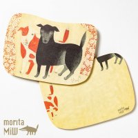 morita MiW　変型ポストカード　「黒犬チョークと赤斑犬のテン」