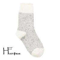 ポルトガル製ウールソックス 【H-Foot wear】 NEP　OFF×LT.GREY　男女兼用(23-27cm)