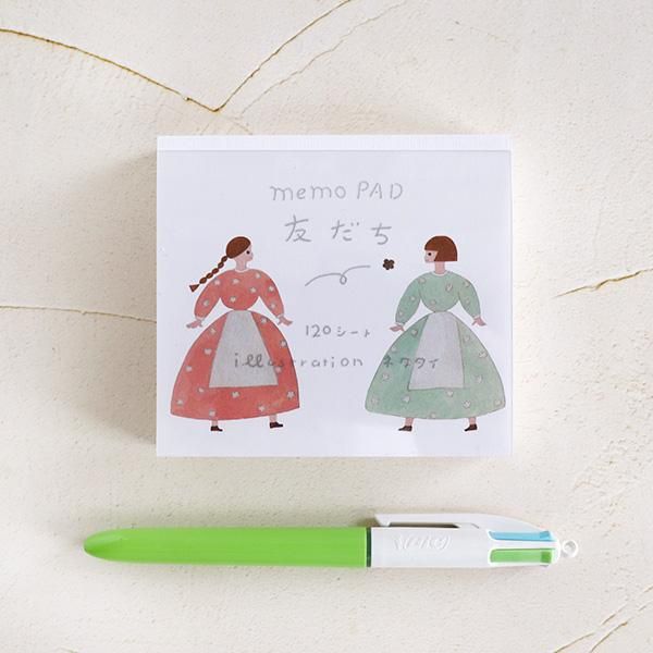 ネクタイ ブロックメモ 友だち メモパッド - かわいいと楽しいを
