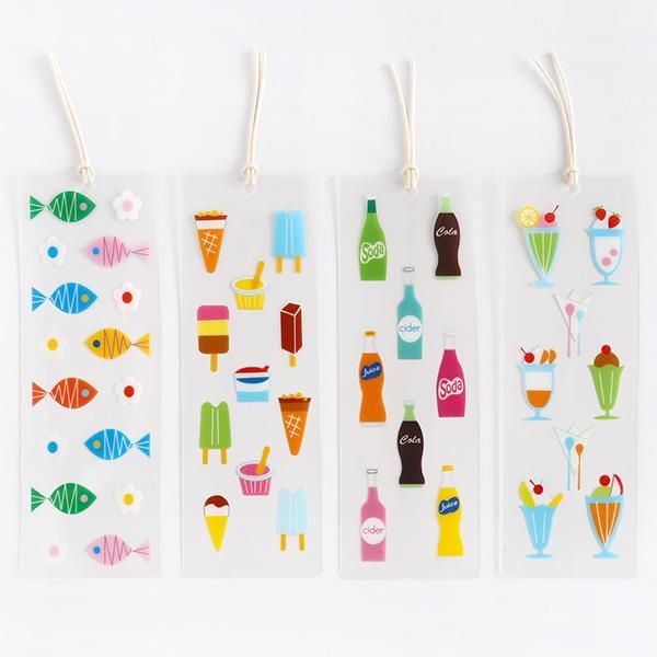 クリアブックマーク ポリプロピレン製 透明しおり 2 TOCONUTS