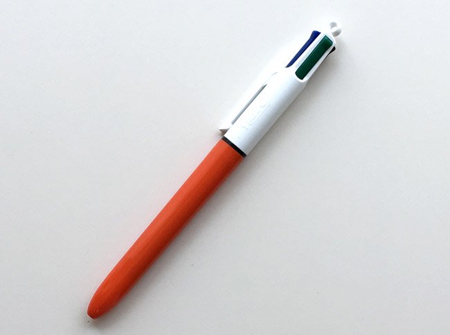 BiC 4色ボールペン(オレンジ)<img class='new_mark_img2' src='https://img.shop-pro.jp/img/new/icons59.gif' style='border:none;display:inline;margin:0px;padding:0px;width:auto;' />