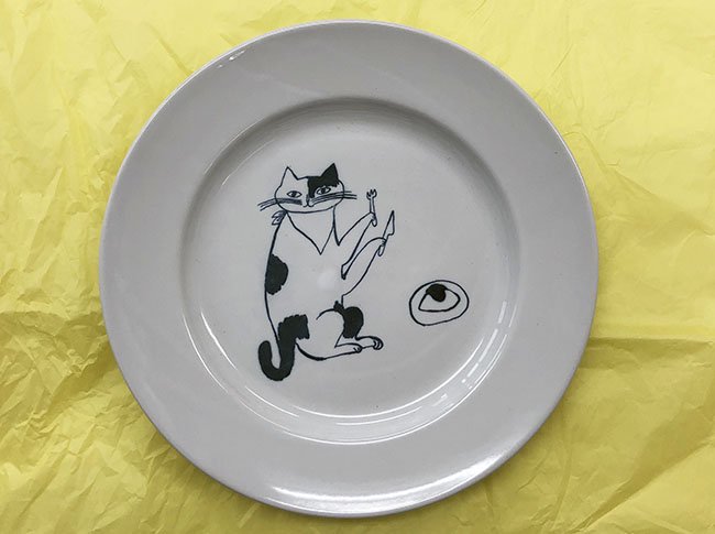 トラネコボンボン  猫の丸皿(大)