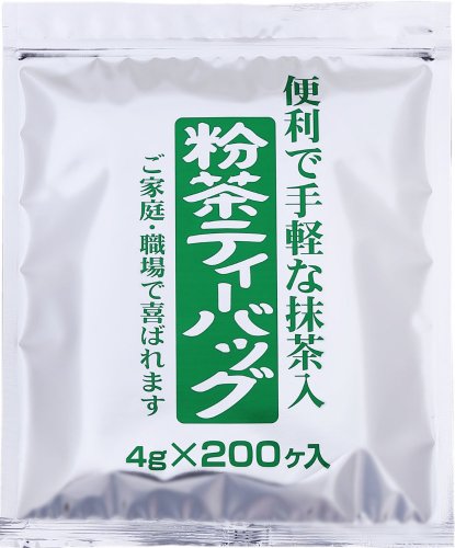 抹茶入り粉茶ティーバッグ 4g×200ヶ入 - 白瀧製茶