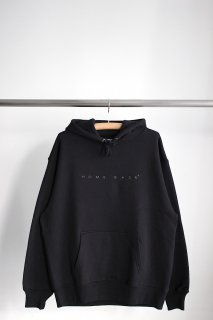 HOME BASE / LOGO EMBROIDERED PULLOVER HOODIE / BLACK ×CHARCOAL 