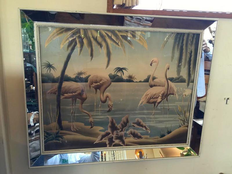 50's TURNER Flamingo mirror frame - イーズアンティーク