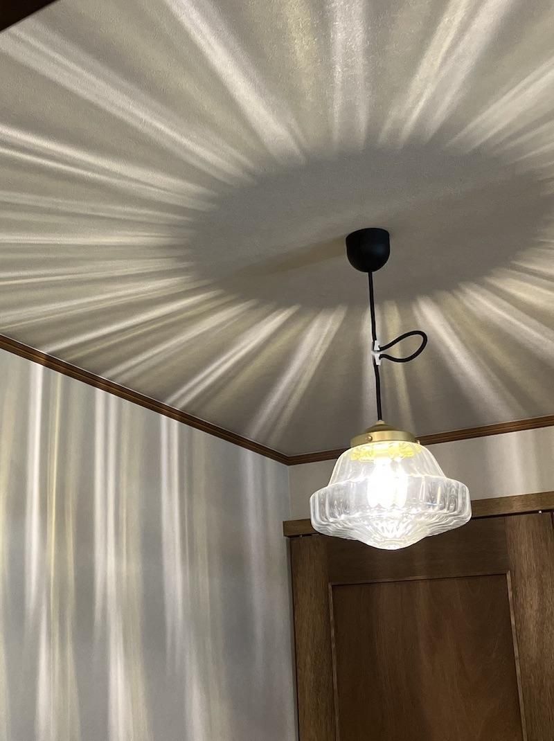 長椅子 ベンチ 昭和レトロ 当時物 インテリア アンティーク ストライプ