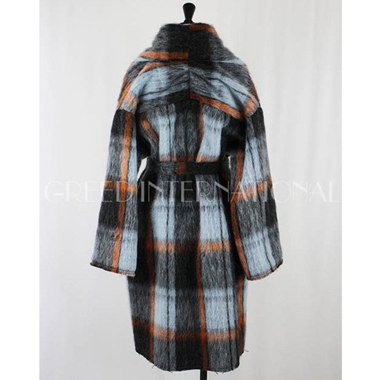 GREED internationalCHECK SHAGGY Gown Coat - Ring a Bell GREED