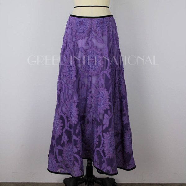 新品 GREED  Flower Pattern Jacqurd Skirt