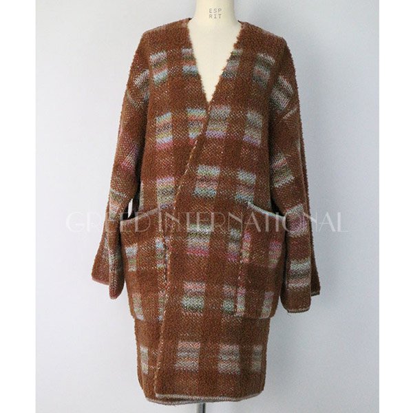 30%OFF!! GREED InternationalBoa Check Sweater Jacket - Ring a Bell ...
