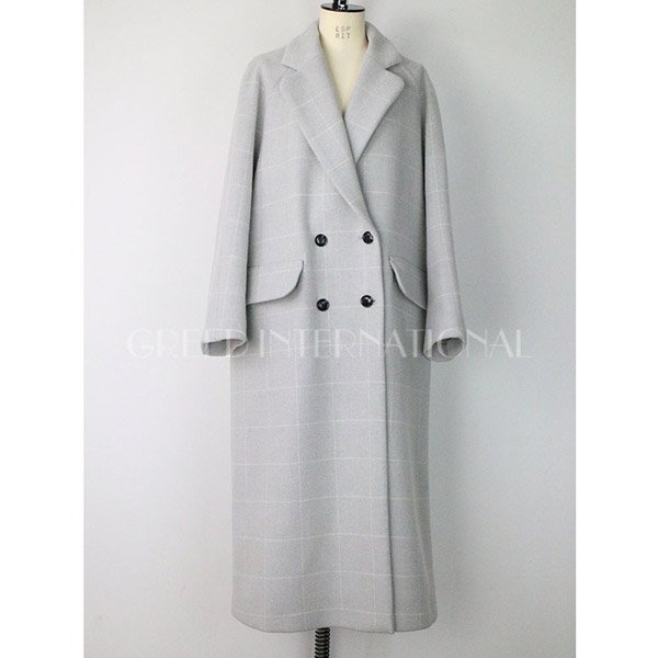 GREED Reversible Check Wool Long Coat