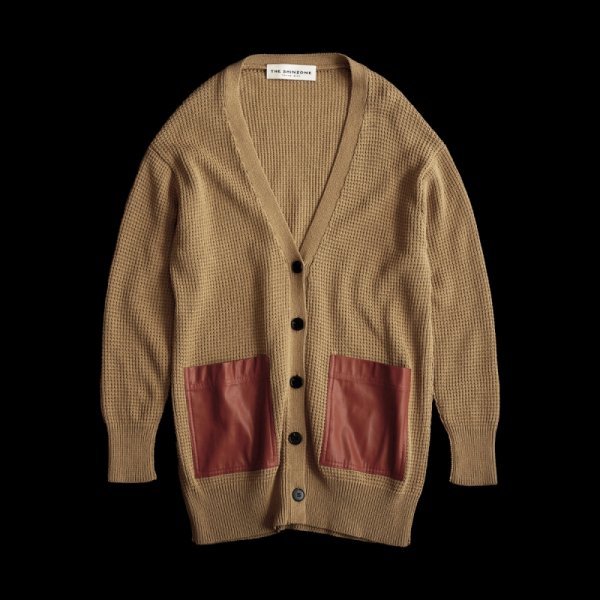 THE SHINZONE LEATHER POCKET CARDIGAN - カーディガン