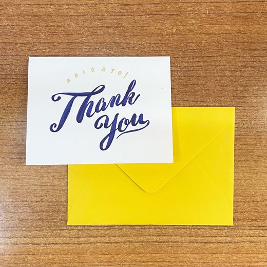 【のこりわずか！】チョークボーイレタープレスミニカード THANK YOU. - PaperMint Online Shop