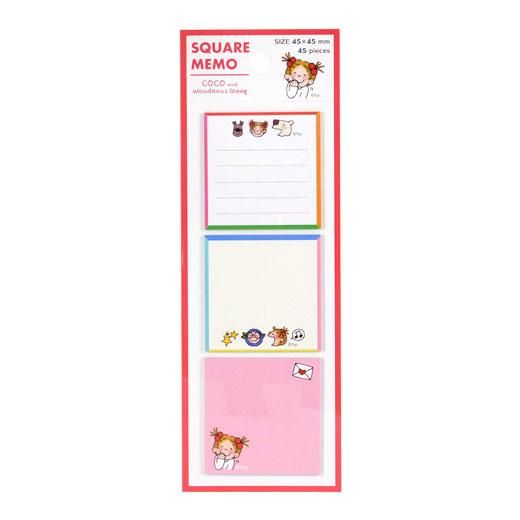 ★新品★coco  スクエア付箋  ３種セット 完売】カスタムスティックス スクエアふせんセット ココちゃん