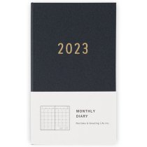 2023年　Noritake　マンスリー手帳　B6スリムサイズ　ハードカバー　ネイビー.