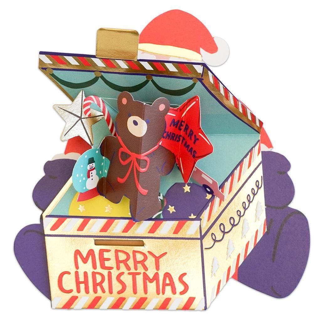 クリスマスプレゼントボックスカード サンタ - PaperMint Online Shop
