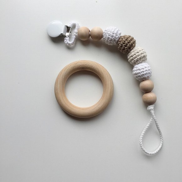 【20%→30%OFF!】Snickerdoodle Clip Crocheted Beads Pacifier Clip おしゃぶりホルダー img4