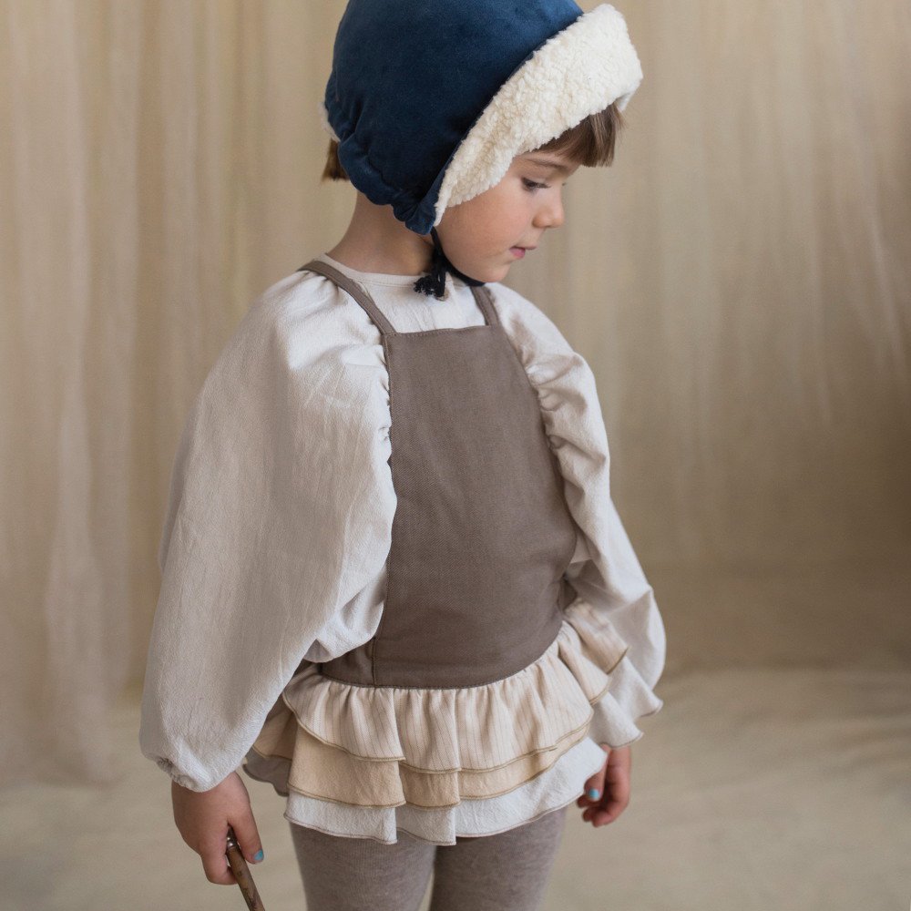 【60%→70%OFF!】Stone-coloured Romper Suit with Frill img