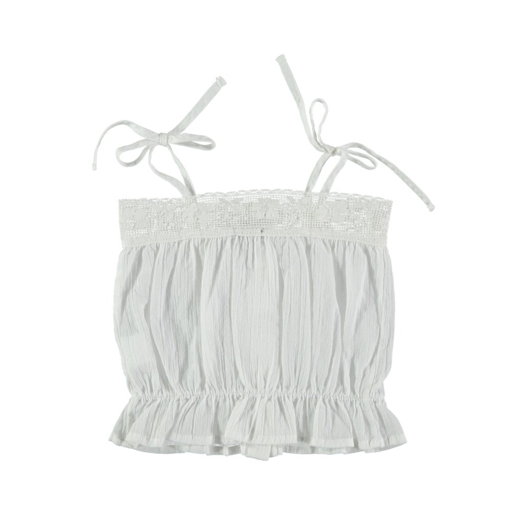 【60%→70%OFF!】S91019. Shoulder bows blouse with lace img1