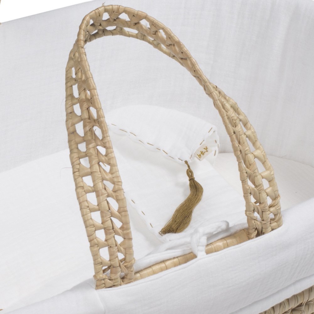 ϥ ͥ󡦥ޥåȥ쥹դ / moses basket + mattress + bed linen White img5