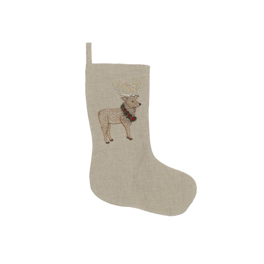 Coral&Tusk ���ꥹ�ޥ����å��� / Elk with Christmas Wreath Small Stocking img