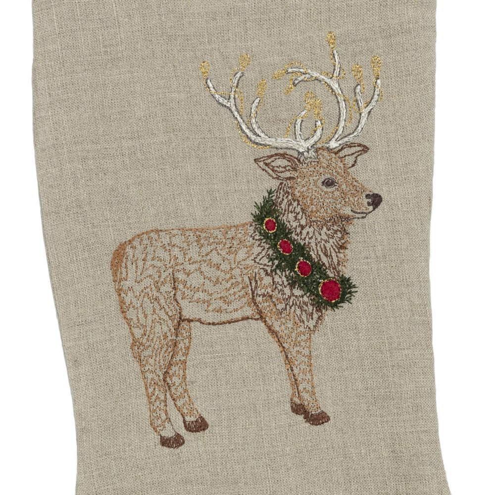 Coral&Tusk ���ꥹ�ޥ����å��� / Elk with Christmas Wreath Small Stocking img1