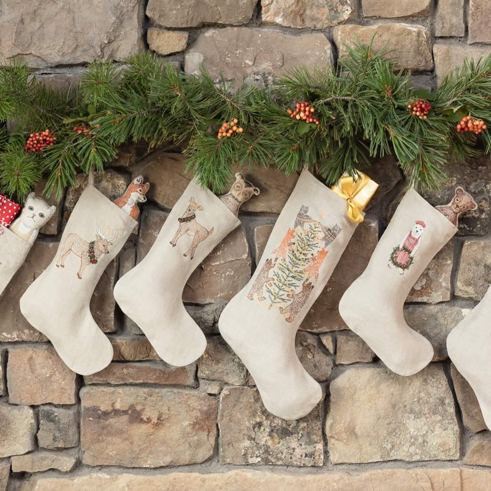 Coral&Tusk ���ꥹ�ޥ����å��� / Elk with Christmas Wreath Small Stocking img4