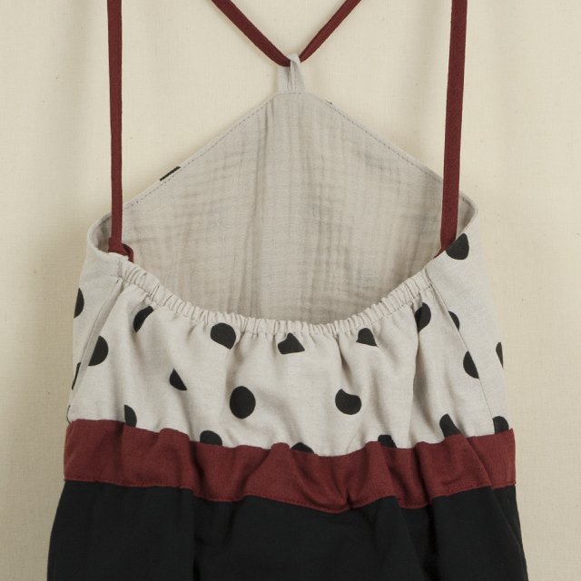 【50%→60%OFF!】Reversible bathing-suit-style romper suit with black polka dot img6