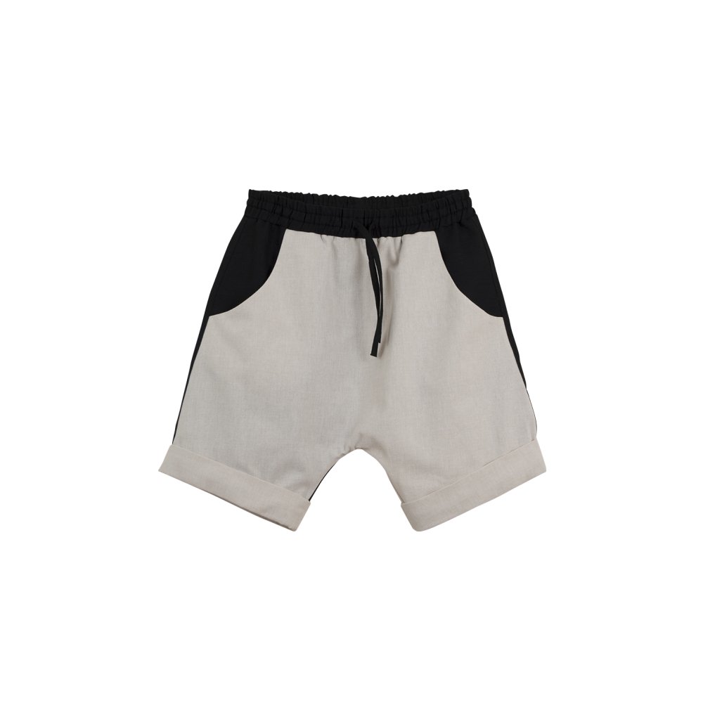 【50%→60%OFF!】Beige two-tone Bermuda shorts img1