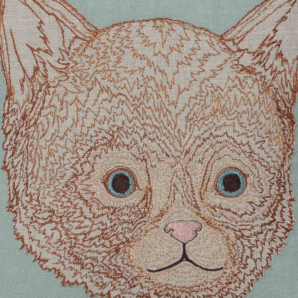 Kitten Applique Pillow (Cover Only) img1