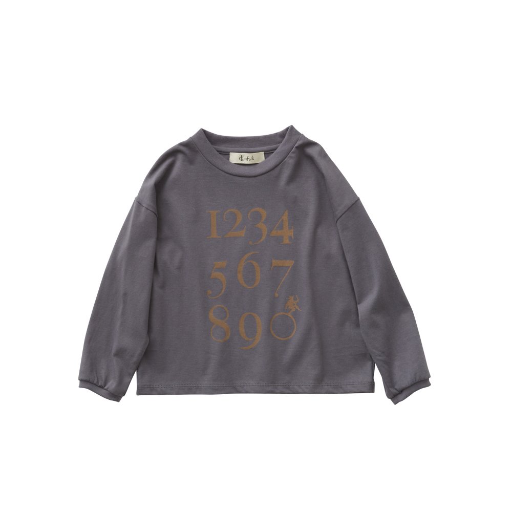 【40%OFF!】Numbering pixie Long sleeve Tee blue gray img