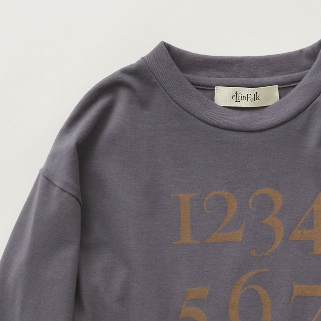 【40%OFF!】Numbering pixie Long sleeve Tee blue gray img1