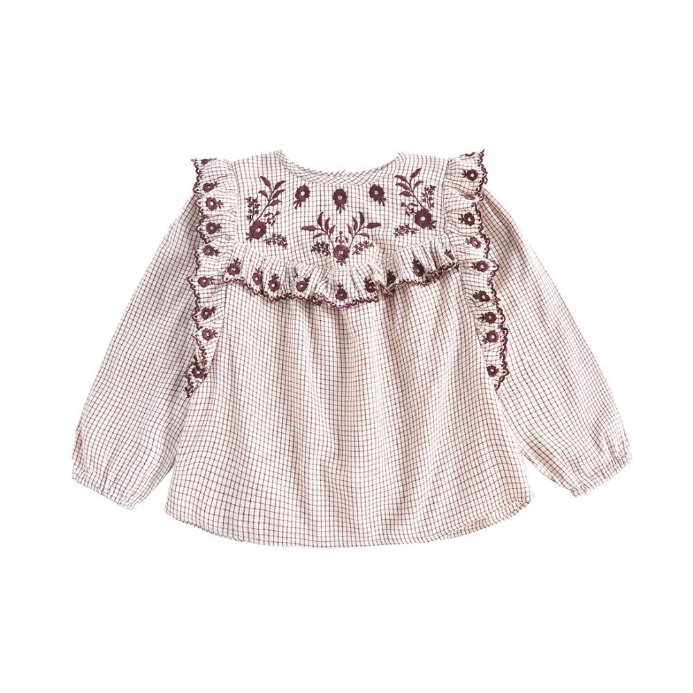 40%OFF!Blouse Abalone Cream Check img