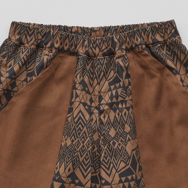【SUMMER SALE 30%OFF!】Folk art print shorts brown img1
