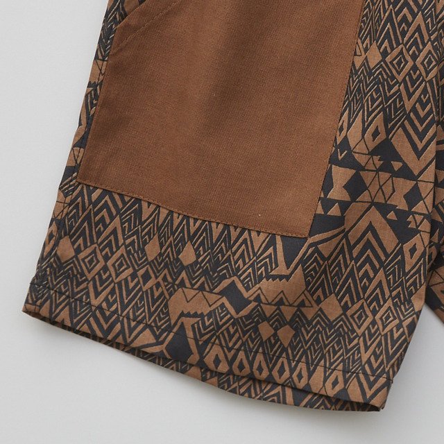 【SUMMER SALE 30%OFF!】Folk art print shorts brown img3