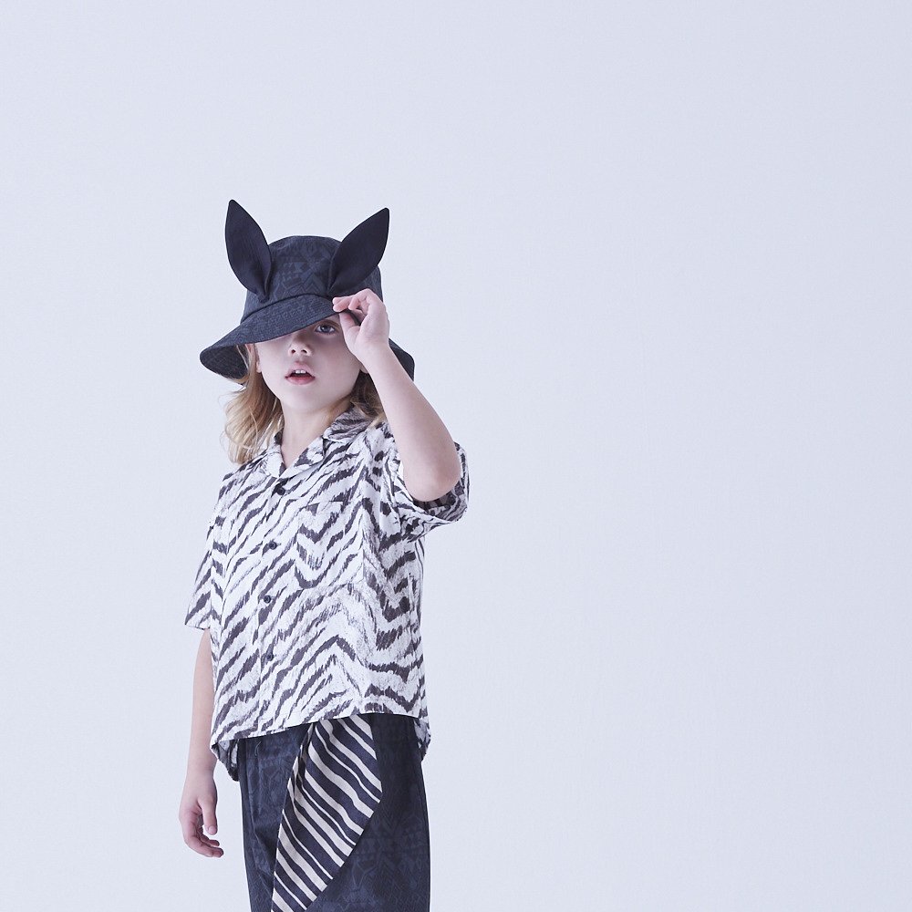 【SUMMER SALE 30%OFF!】Tiger print open collared shirts charcoal img5