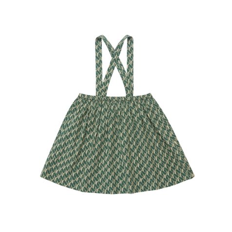 Aralia Skirt Emerald GEO print