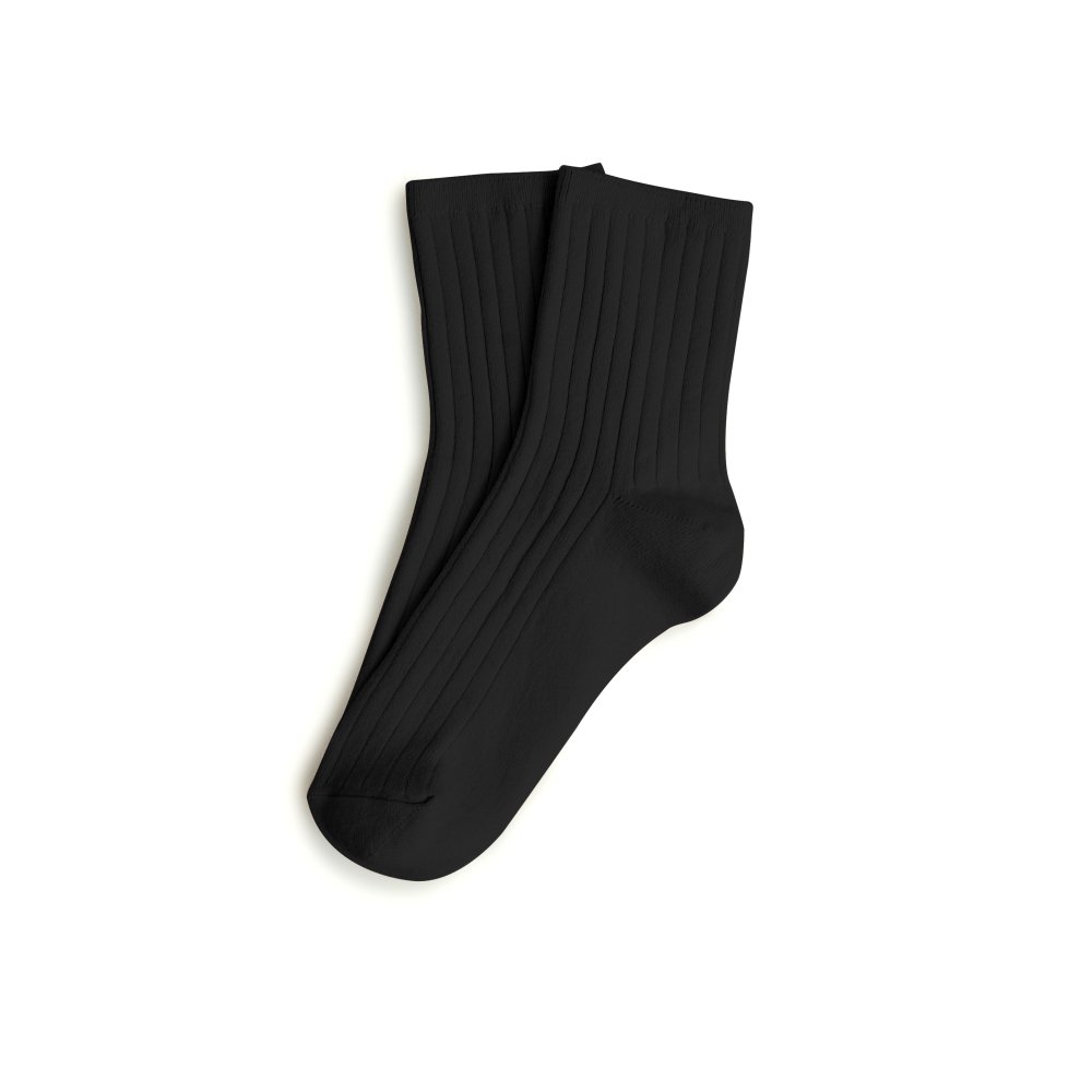 󥯥륽å La Mini Ribbed Ankle Socks ͥ/ Noir de Charbon img