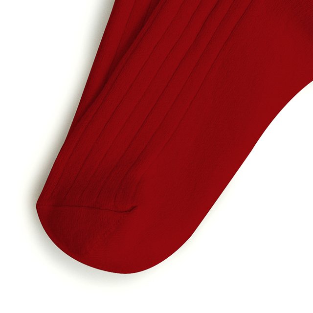 La Mini Ribbed Ankle Socks ͥ / Rouge Carmin img3