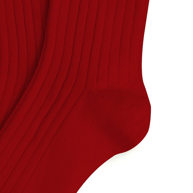 La Mini Ribbed Ankle Socks ͥ / Rouge Carmin img4
