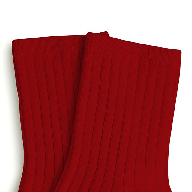 La Mini Ribbed Ankle Socks ͥ / Rouge Carmin img5