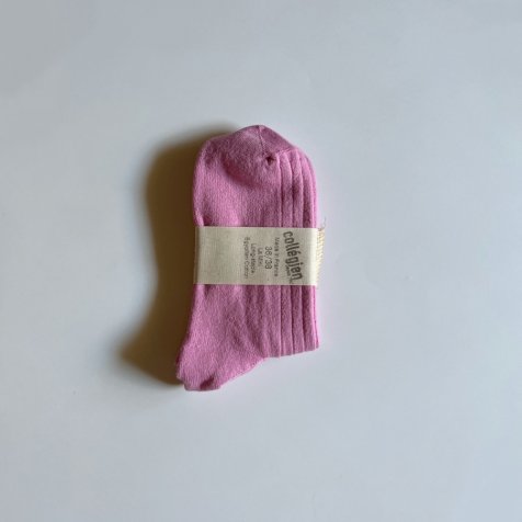 La Mini Ribbed Ankle Socks 大人サイズ / Rose Bonbon