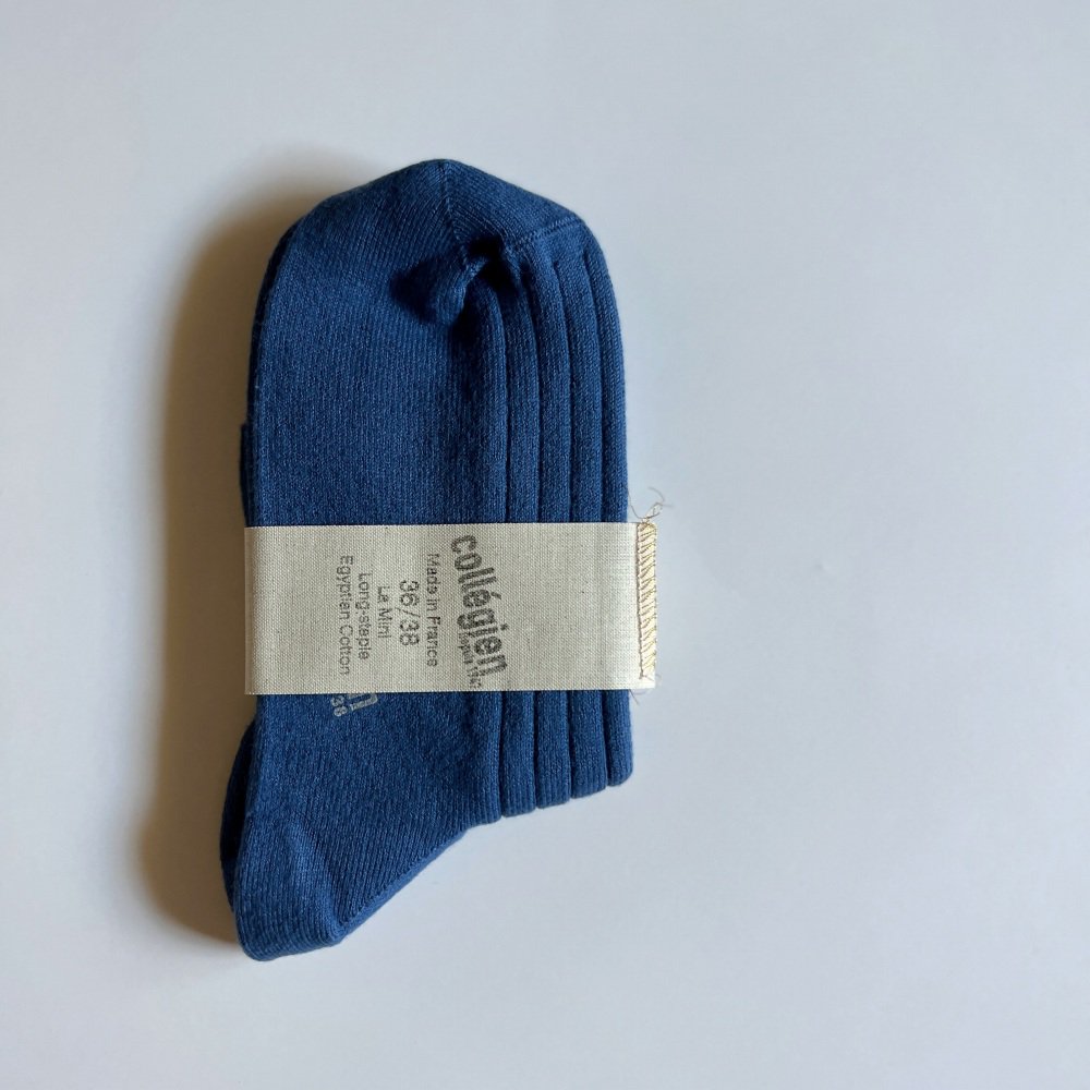 La Mini Ribbed Ankle Socks ͥ / Bleu Saphir img1