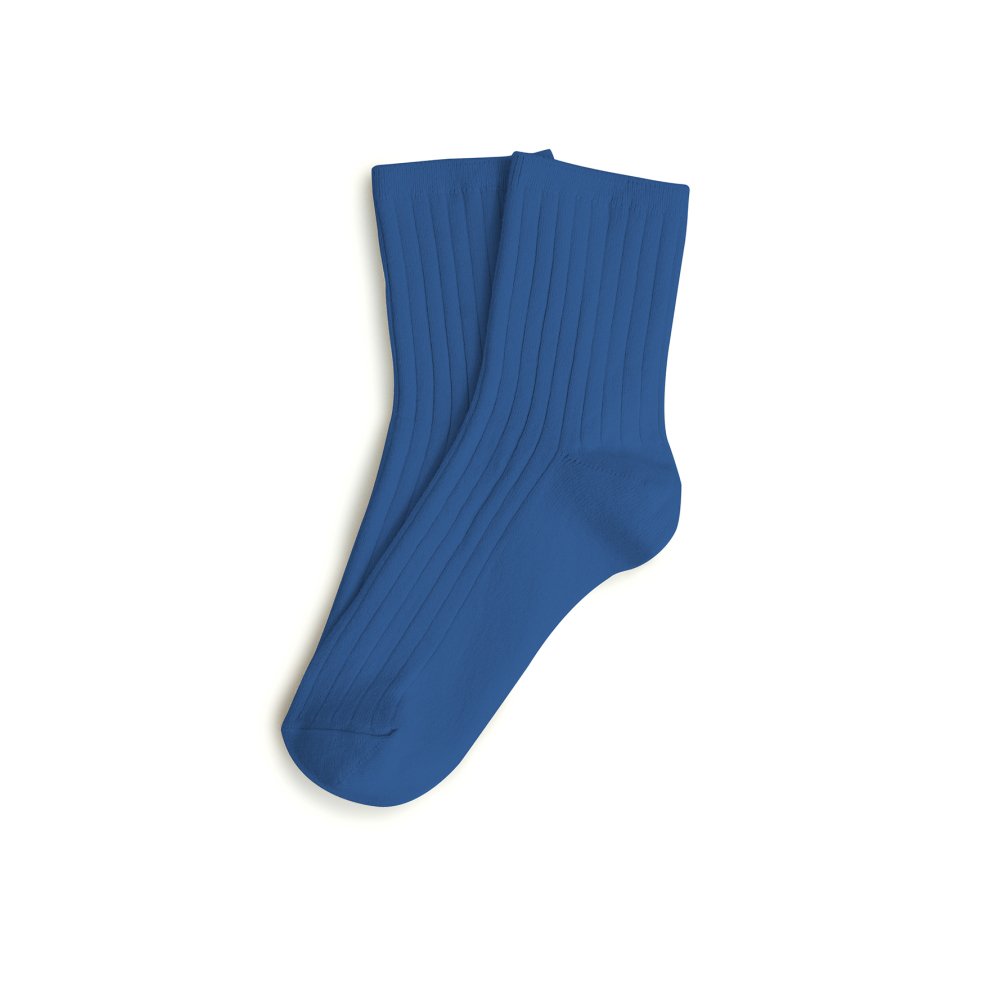 La Mini Ribbed Ankle Socks ͥ / Bleu Saphir img2