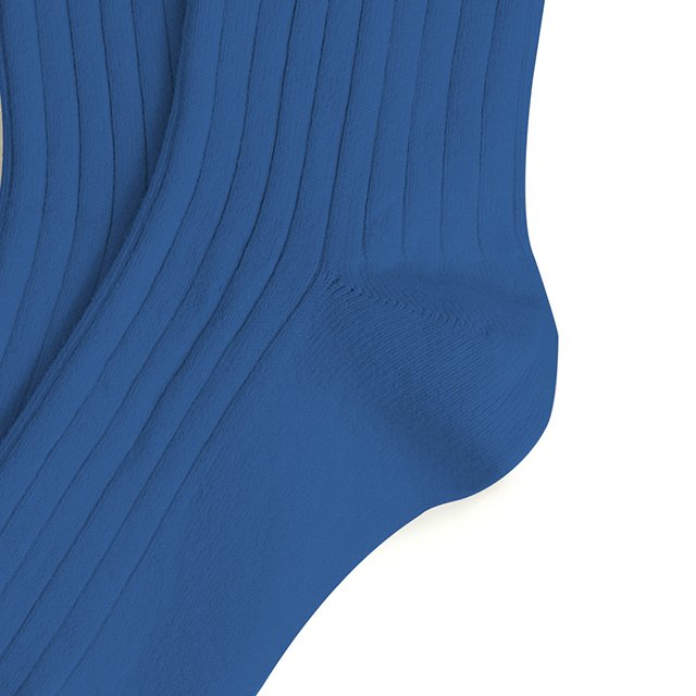 La Mini Ribbed Ankle Socks ͥ / Bleu Saphir img4