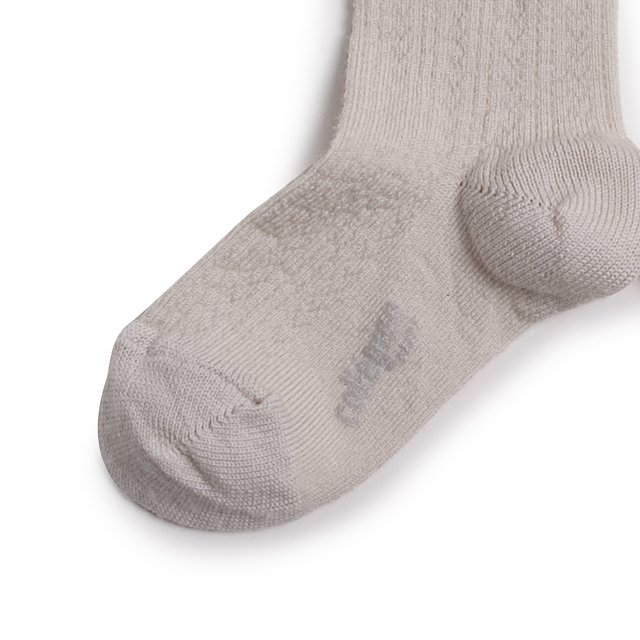 Adeline Pointelle Merino Wool Knee-high Socks with Merino Lace Trim / Doux Agneaux img4
