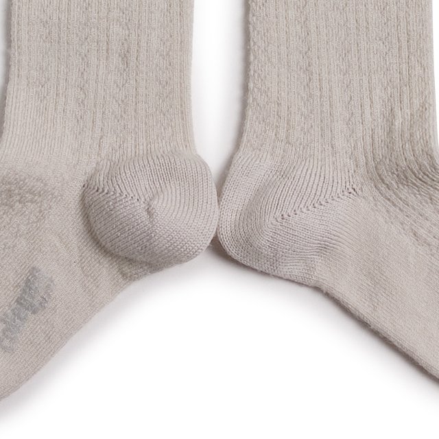 Adeline Pointelle Merino Wool Knee-high Socks with Merino Lace Trim / Doux Agneaux img5
