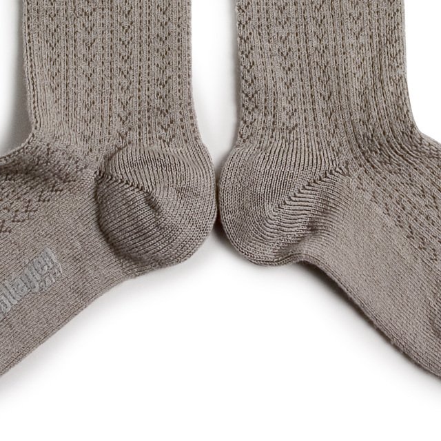 Adeline Pointelle Merino Wool Knee-high Socks with Merino Lace Trim / Jour de Pluie img5