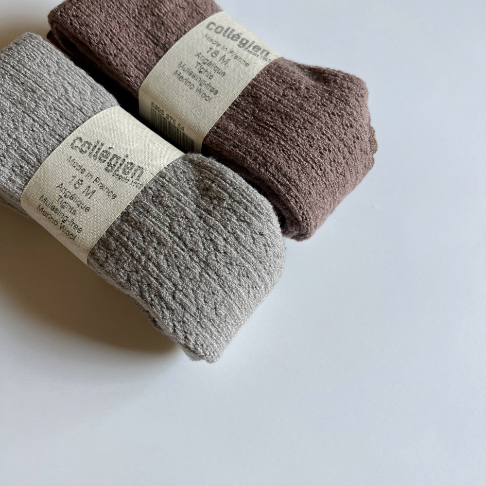 Angelique Pointelle Merino Wool Tights / Praline de Lyon img6